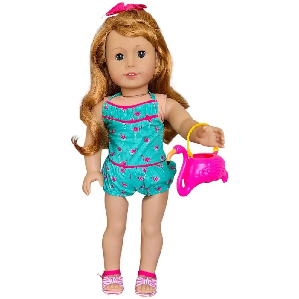 American Girl Maryellen Larkin with Flamingo Swim Set & Meet Dress
